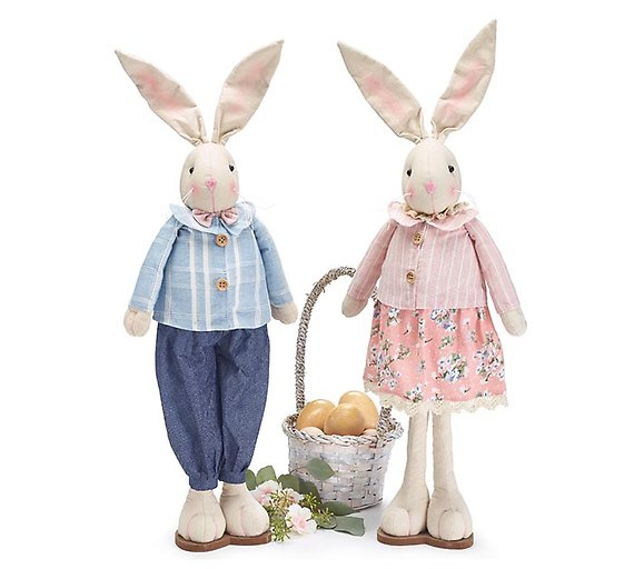 Standing Bunny Couple 25\"