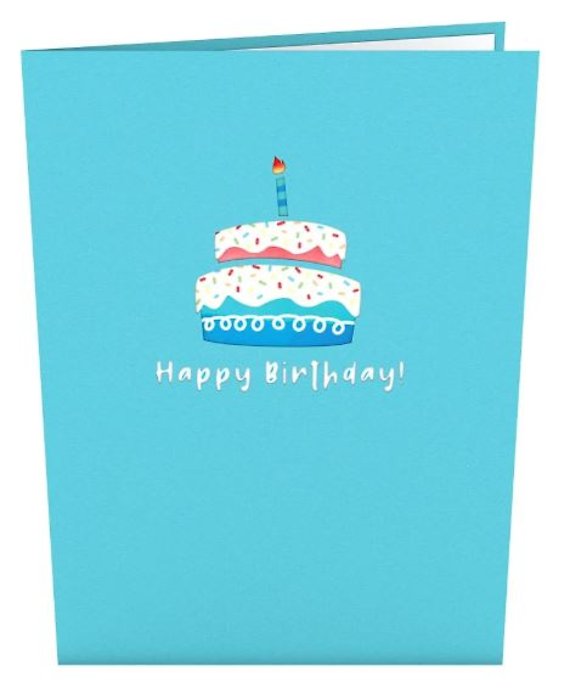 Rainbow Birthday Cake LovePop Card