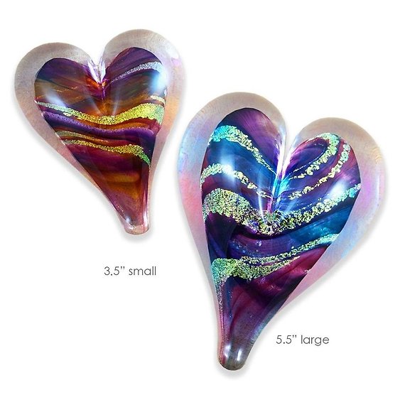 3\" Glass Heart by Luke Adams