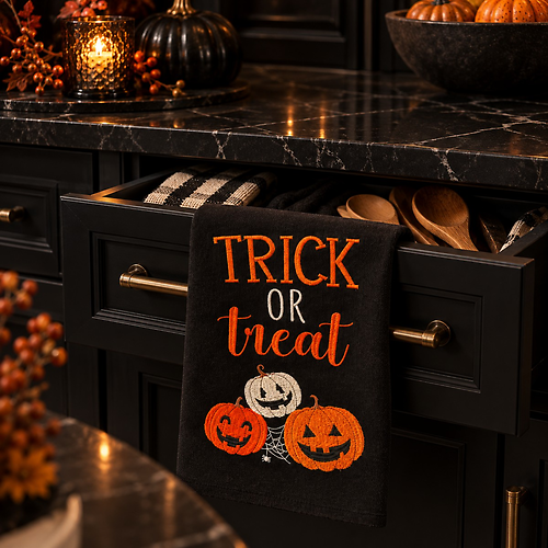 Trick or Treat Halloween Kitchen Towel